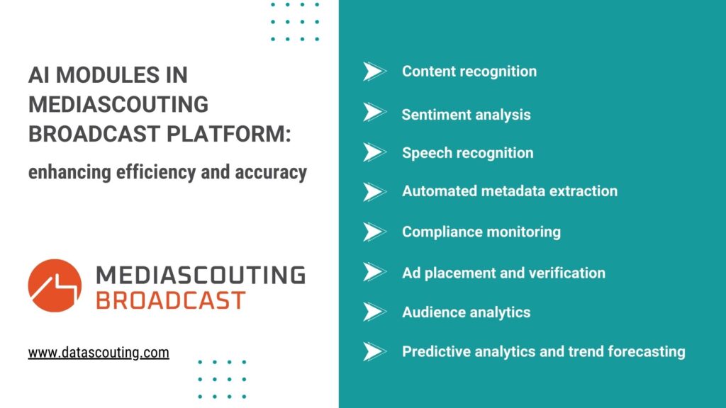 AI modules in MediaScouting Broadcast platform: enhancing efficiency and accuracy