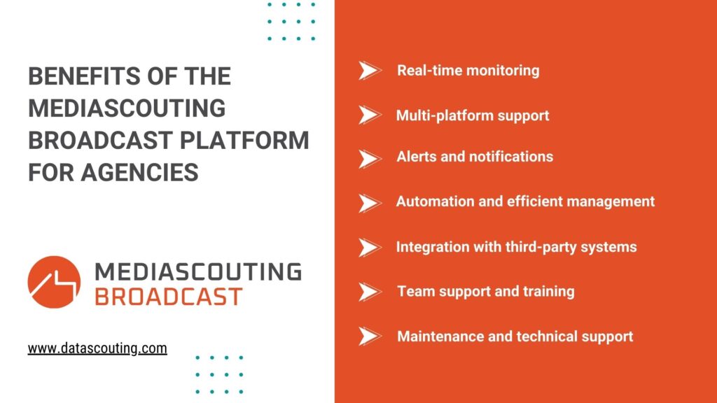 Benefits of the MediaScouting Broadcast platform for agencies